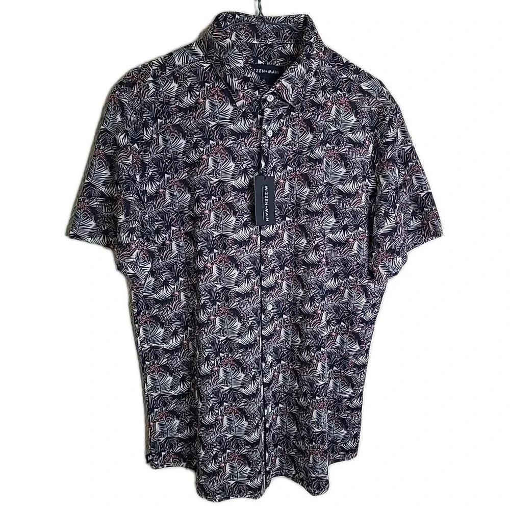 NWT Mizzen Main Halyard Performance Shirt Mens M Floral AOP Quick Dry Stretch